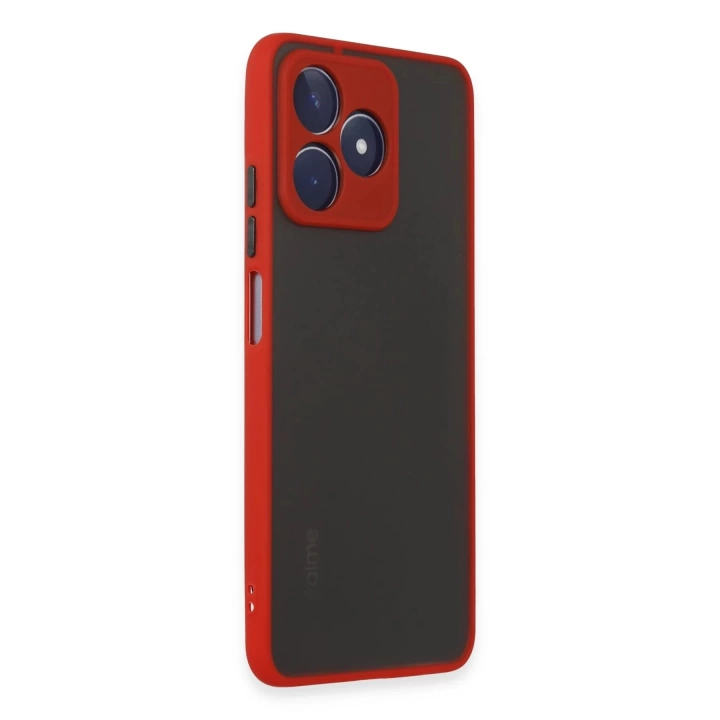 BFS  Realme C53 Kılıf Montreal Silikon Kapak - Kırmızı