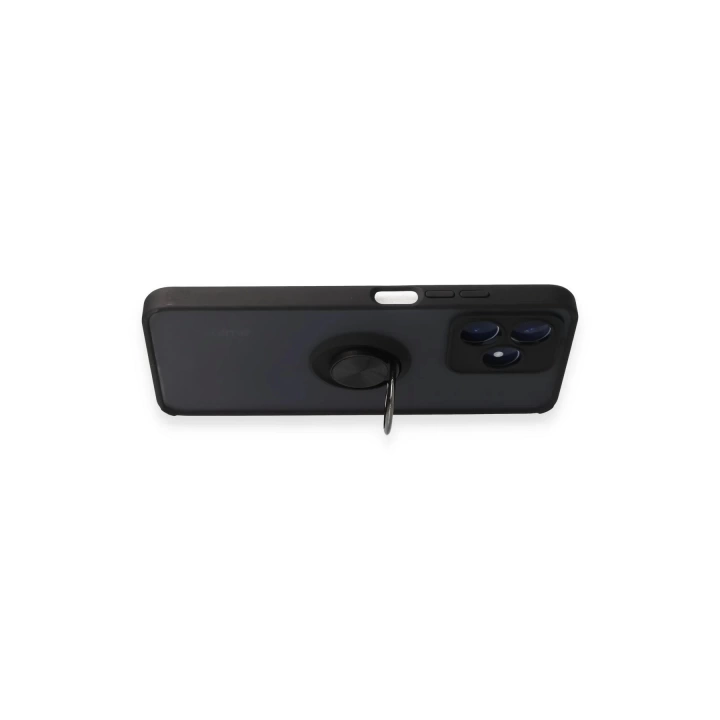 BFS  Realme C53 Kılıf Montreal Yüzüklü Silikon Kapak - Siyah
