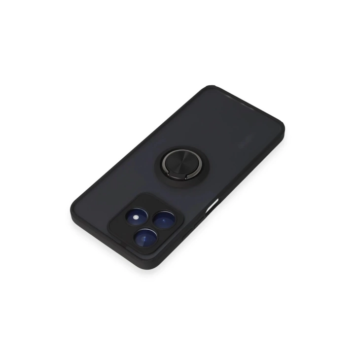 BFS  Realme C53 Kılıf Montreal Yüzüklü Silikon Kapak - Siyah