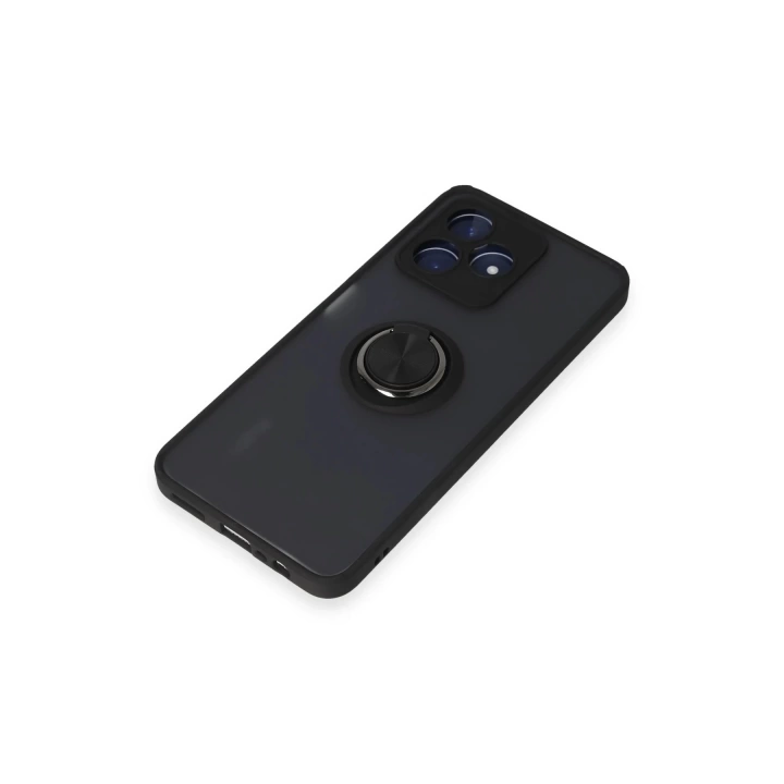 BFS  Realme C53 Kılıf Montreal Yüzüklü Silikon Kapak - Siyah