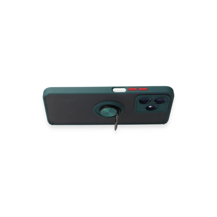 BFS Realme C53 Kılıf Montreal Yüzüklü Silikon Kapak - Yeşil