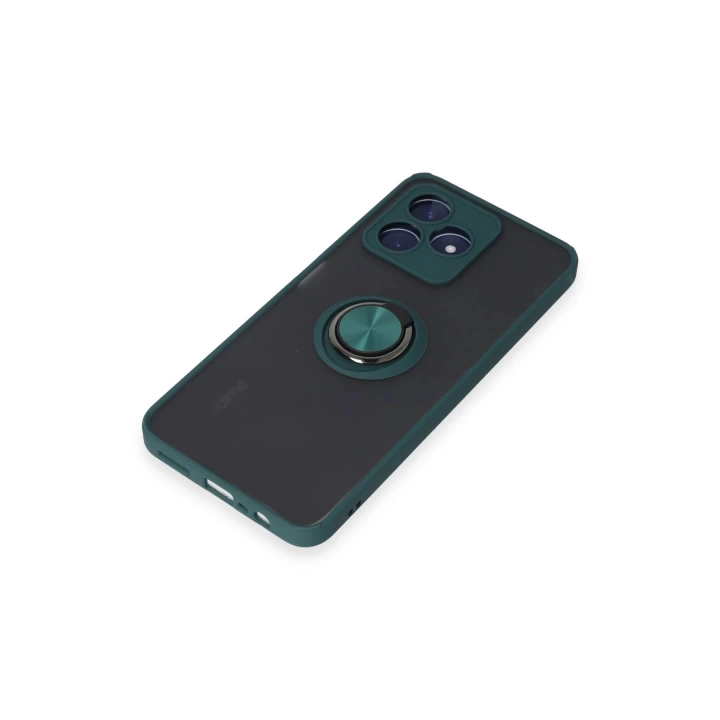 BFS Realme C53 Kılıf Montreal Yüzüklü Silikon Kapak - Yeşil