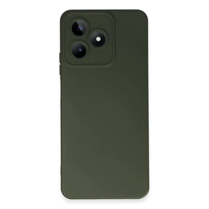BFS  Realme C53 Kılıf Nano içi Kadife Silikon - Koyu Yeşil
