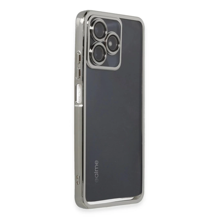 BFS  Realme C53 Kılıf Razer Lensli Silikon - Gümüş