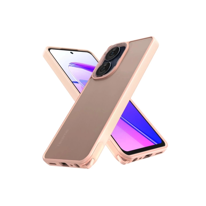 BFS  Realme C55 Kılıf Elegant Kapak - Pudra