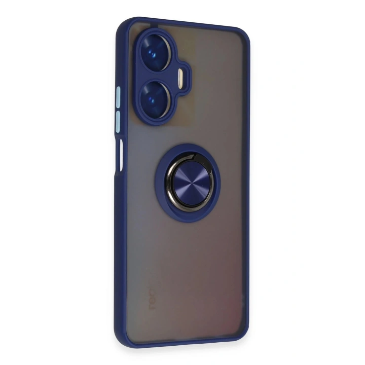 BFS  Realme C55 Kılıf Montreal Yüzüklü Silikon Kapak - Lacivert