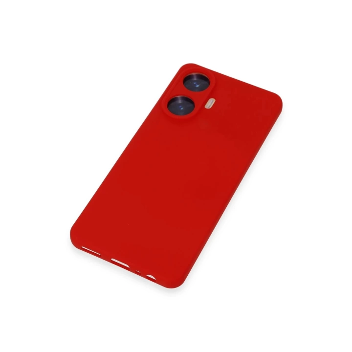 BFS  Realme C55 Kılıf Nano içi Kadife Silikon - Kırmızı