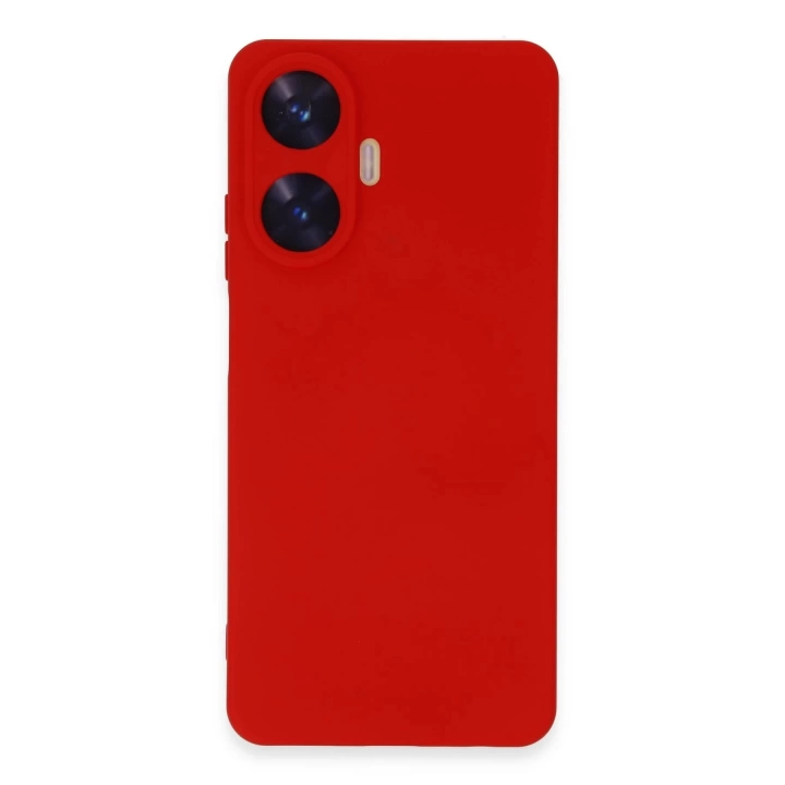 BFS  Realme C55 Kılıf Nano içi Kadife Silikon - Kırmızı