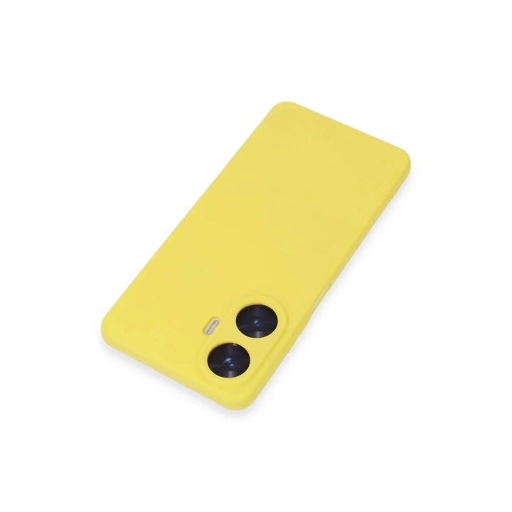 BFS  Realme C55 Kılıf Nano içi Kadife Silikon - Sarı