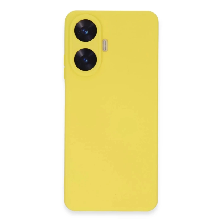 BFS  Realme C55 Kılıf Nano içi Kadife Silikon - Sarı