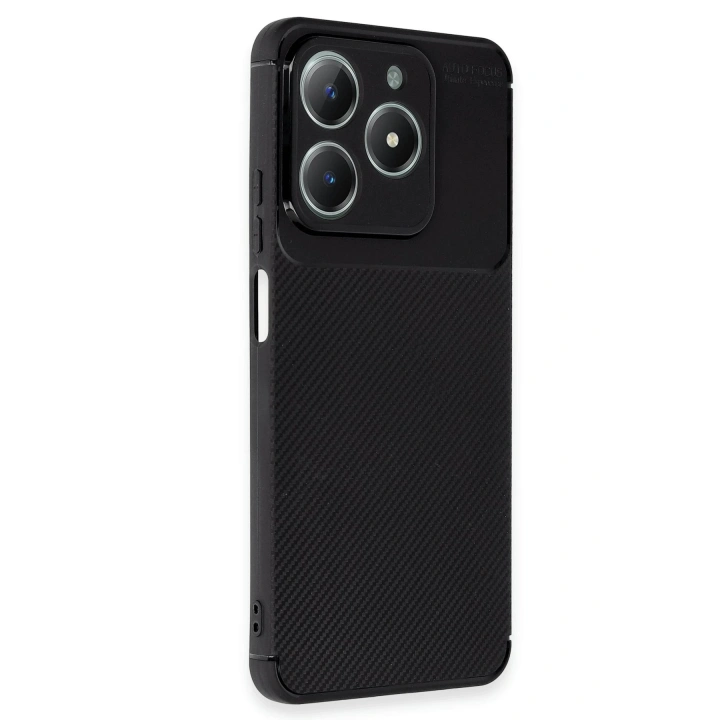 BFS  Realme C61 Kılıf Auto Focus Karbon Kapak - Siyah