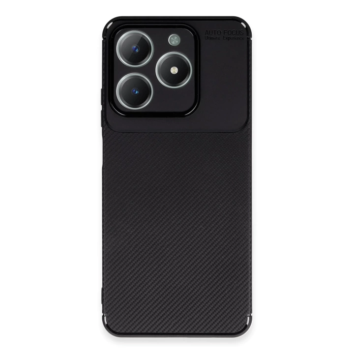 BFS  Realme C61 Kılıf Auto Focus Karbon Kapak - Siyah