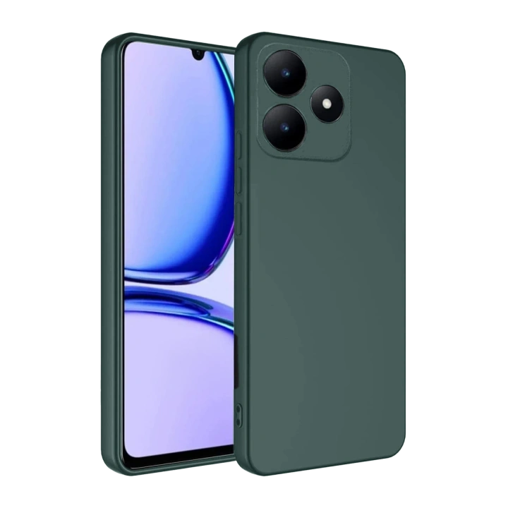 BFS  Realme C61 Kılıf First Silikon - Koyu Yeşil