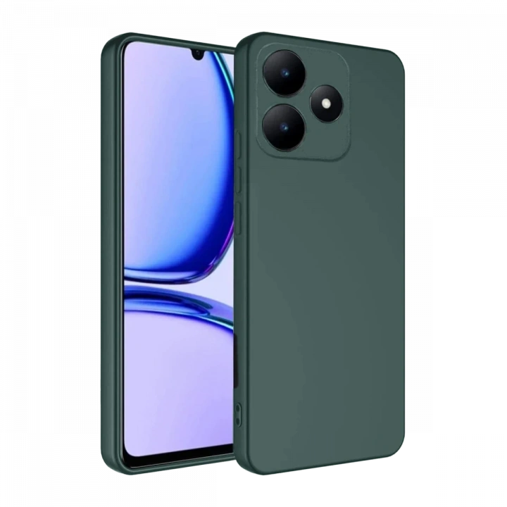 BFS  Realme C61 Kılıf First Silikon - Koyu Yeşil