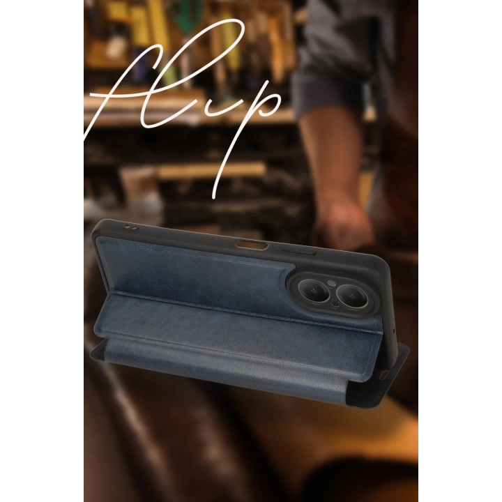 BFS  Realme C65 Kılıf Flip Cover - Taba