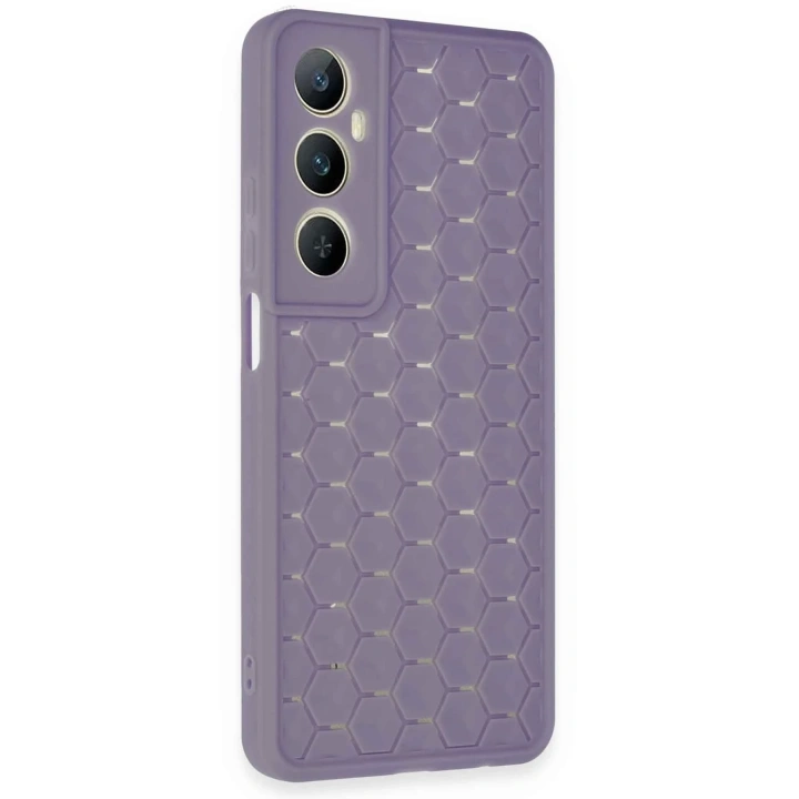 BFS  Realme C65 Kılıf Petek Silikon Kapak - Lila