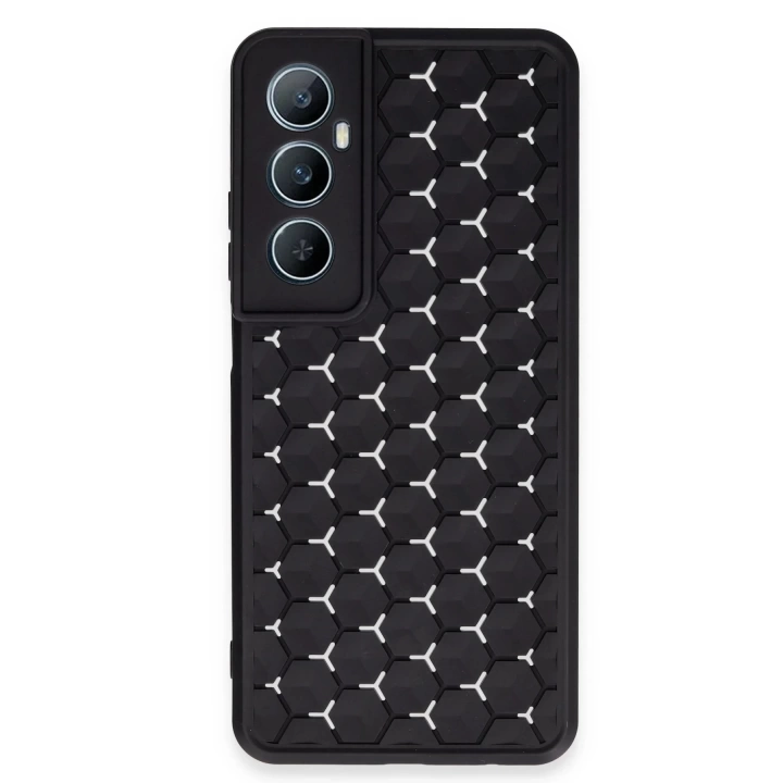 BFS  Realme C65 Kılıf Petek Silikon Kapak - Siyah