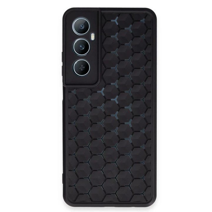 BFS  Realme C65 Kılıf Petek Silikon Kapak - Siyah