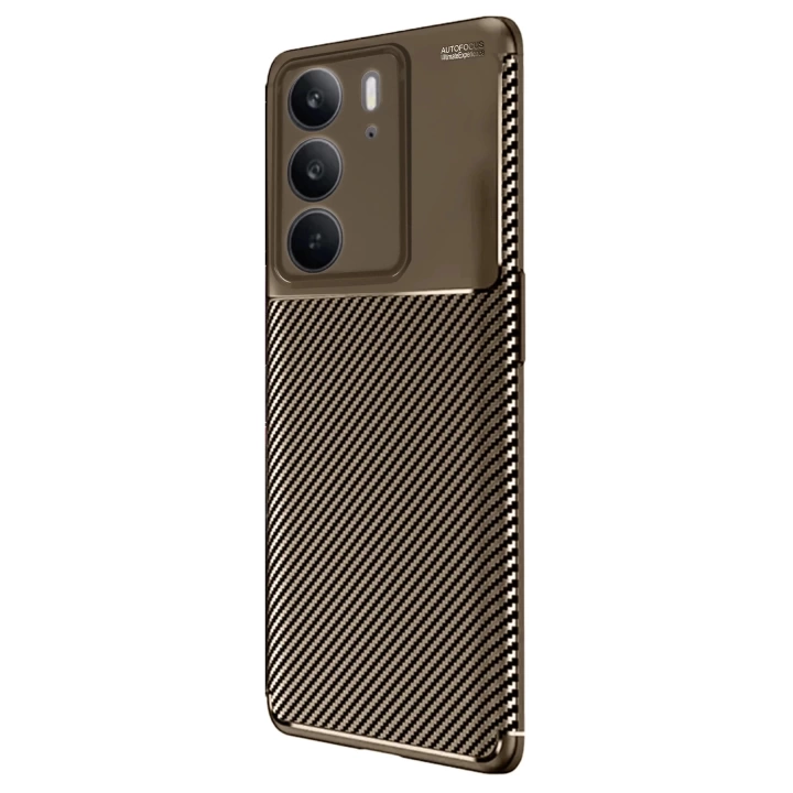 BFS  Realme C75 4G Auto Focus Karbon Kapak - Kahverengi