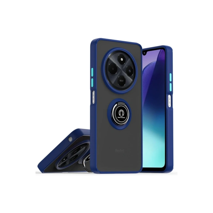 BFS  Realme C75 4G Kılıf Montreal Yüzüklü Silikon Kapak - Lacivert