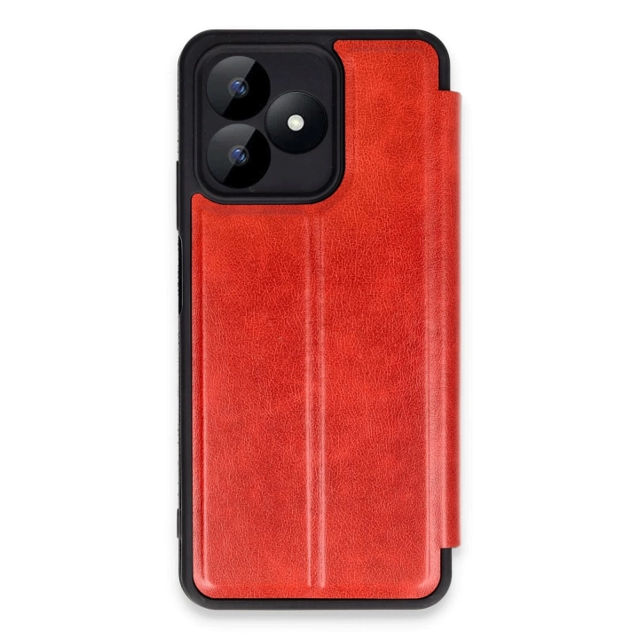 BFS  Realme Note 50 4G Kılıf Flip Cover - Kırmızı
