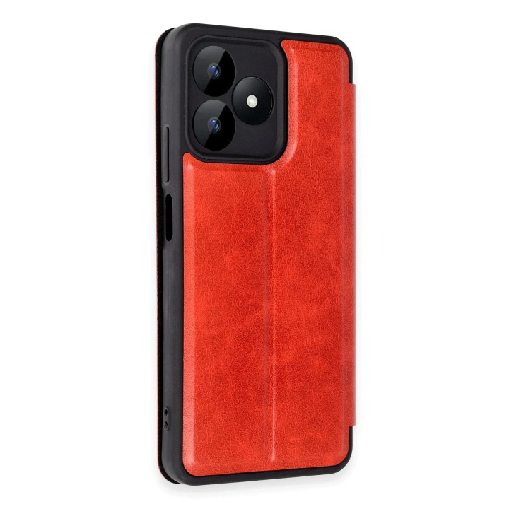 BFS  Realme Note 50 4G Kılıf Flip Cover - Kırmızı