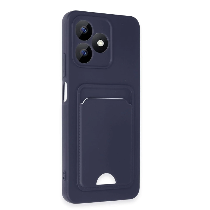 BFS  Realme Note 50 4G Kılıf Kelvin Kartvizitli Silikon - Lacivert