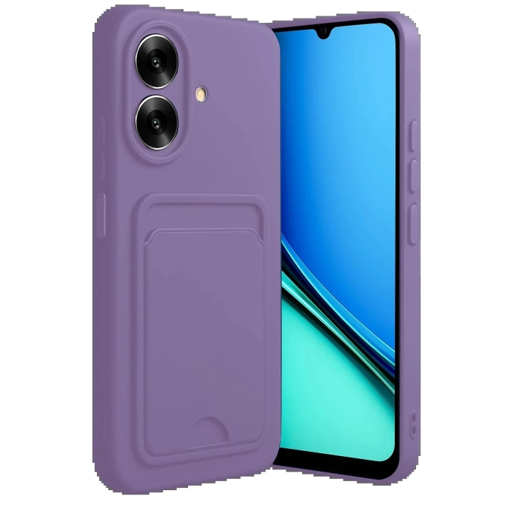 BFS Realme Note 60 Kelvin Kartvizitli Silikon - Lila