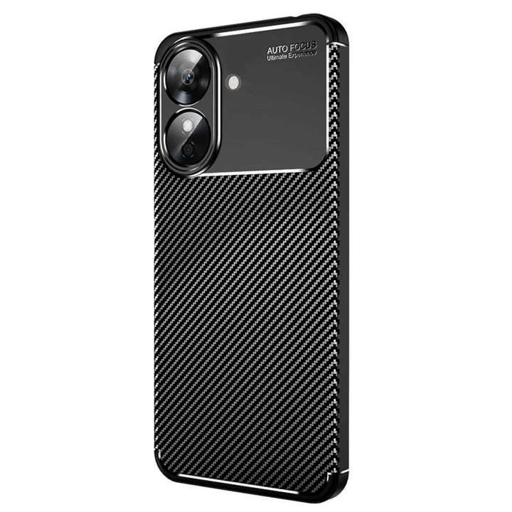 BFS  Realme Note 60 Kılıf Auto Focus Karbon Kapak - Siyah