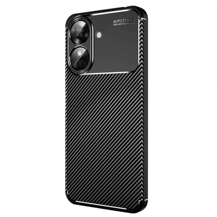 BFS  Realme Note 60 Kılıf Auto Focus Karbon Kapak - Siyah