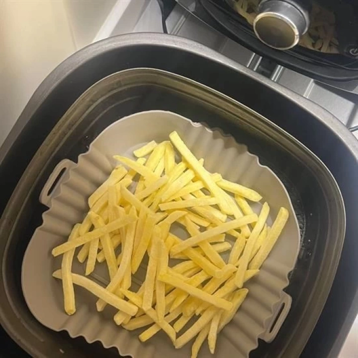 BFS  Renkli Isıya Dayanıklı Yıkanılabilir Silikon Fırın  Airfryer Kare Model Pişirme Matı 20 cm
