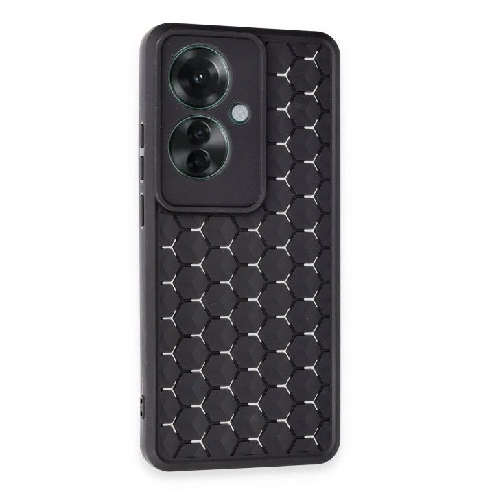 BFS   Reno 11F Kılıf Petek Silikon Kapak - Siyah