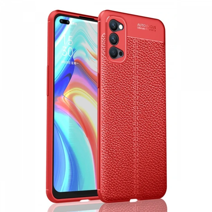 BFS   Reno 4 Kılıf Auto Focus Kapak - Kırmızı