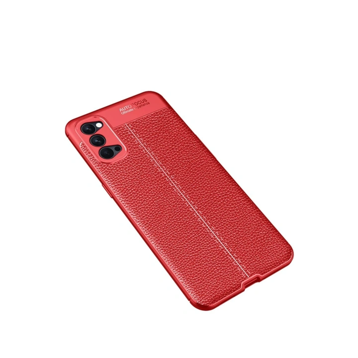 BFS   Reno 4 Pro Kılıf Auto Focus Kapak - Kırmızı