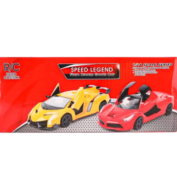 BFS   RG-1382-9-11 Kumandalı Kapıları Açılabilir Işıklı Spor araba 1:24 Vardem Oyuncak