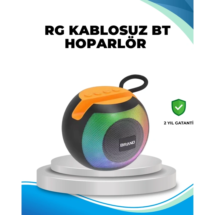 BFS RGB Işıklı Taşınabilir Kablosuz Bluetooth Hoparlör