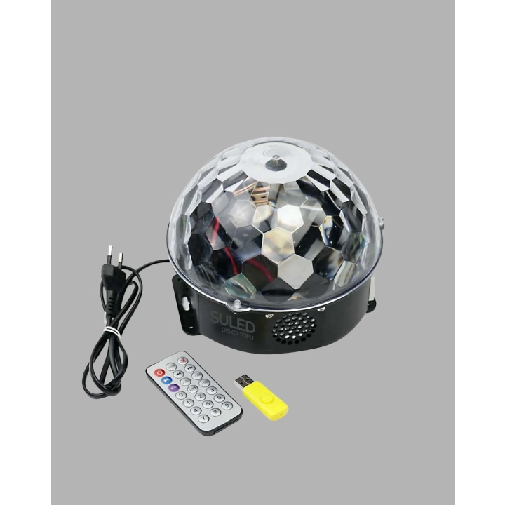 BFS RGB LED Disko Topu Projektör – Ev Partileri, Doğum Günleri ve Eğlence İçin Işık Şovu