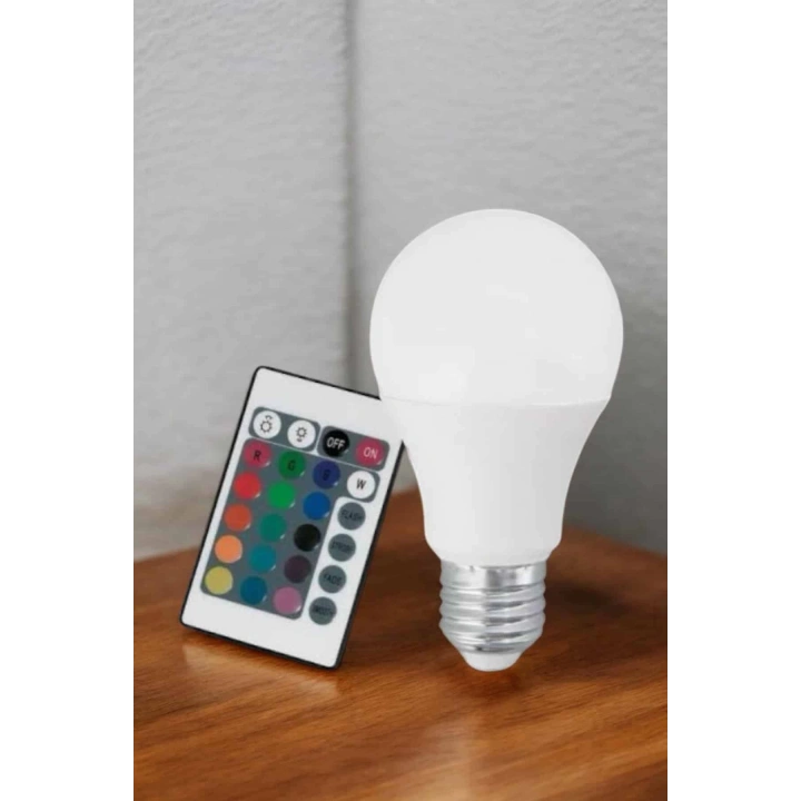 BFS RGB Led Lamba Led Işık Ampul Renk Değiştirebilen 100 Watt