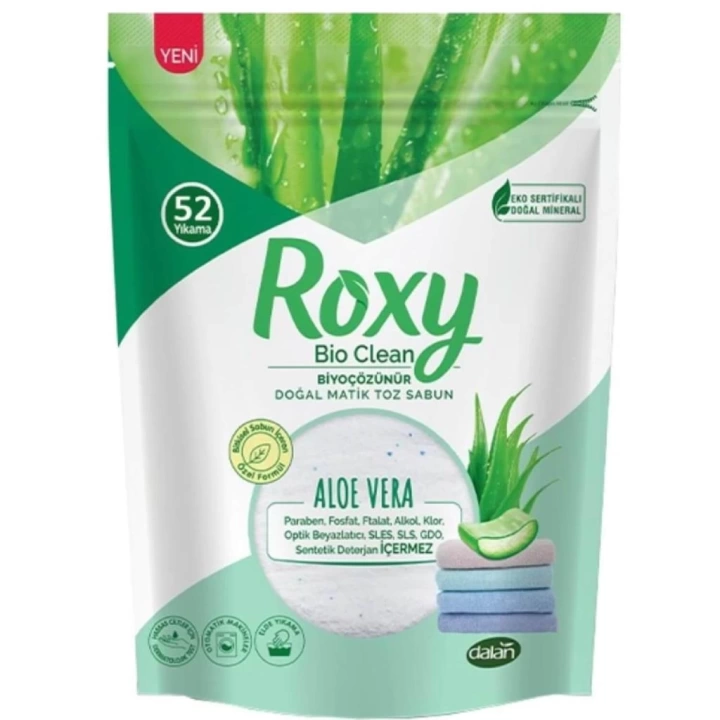 BFS   Roxy Bio Clean Doğal Matik Toz Sabun Aloe Vera 1600 Gr