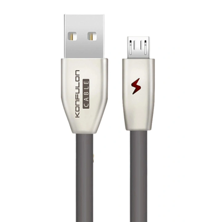BFS S53 Led Işıklı Micro USB Kablo 1M 3A - Siyah