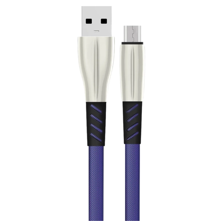 BFS S88 Metal Uçlu Micro USB Kablo 1M 2.4A - Mavi