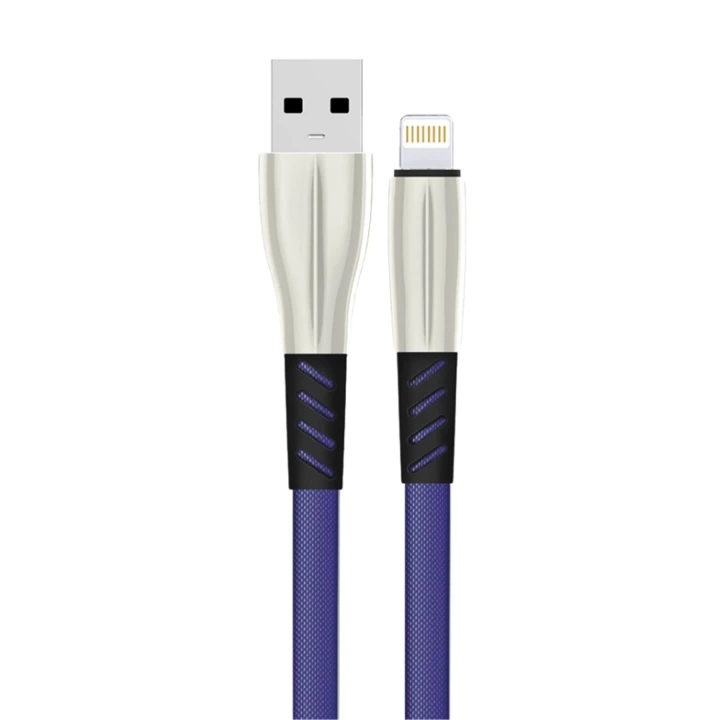 BFS S89 Metal Uçlu Lightning Kablo iphone Uyumlu 1M 2.4A - Mavi