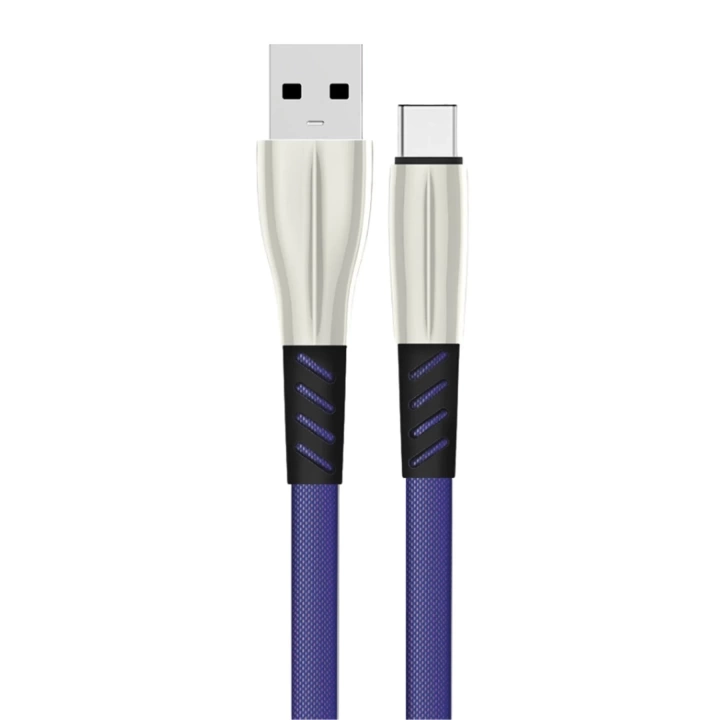 BFS S90 Metal Uçlu Type-C Kablo 1M 2.4A - Mavi