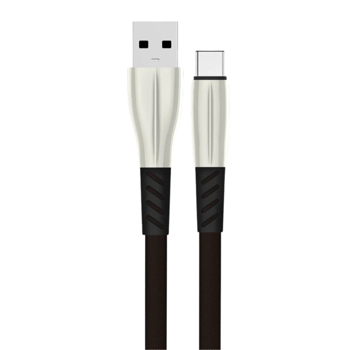 BFS S90 Metal Uçlu Type-C Kablo 1M 2.4A - Siyah