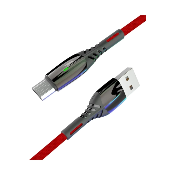 BFS S91 Ledli Micro USB Kablo 1M 2.4A - Kırmızı