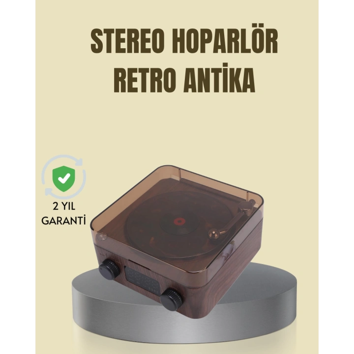 BFS Saatli Gece Işıklı Hoparlör – Modern ve Vintage Tasarım