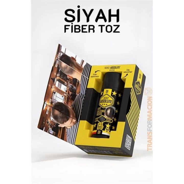 BFS  Saç Dolgunlaştırıcı Fiber Topik Toz SİYAH 50 Gram