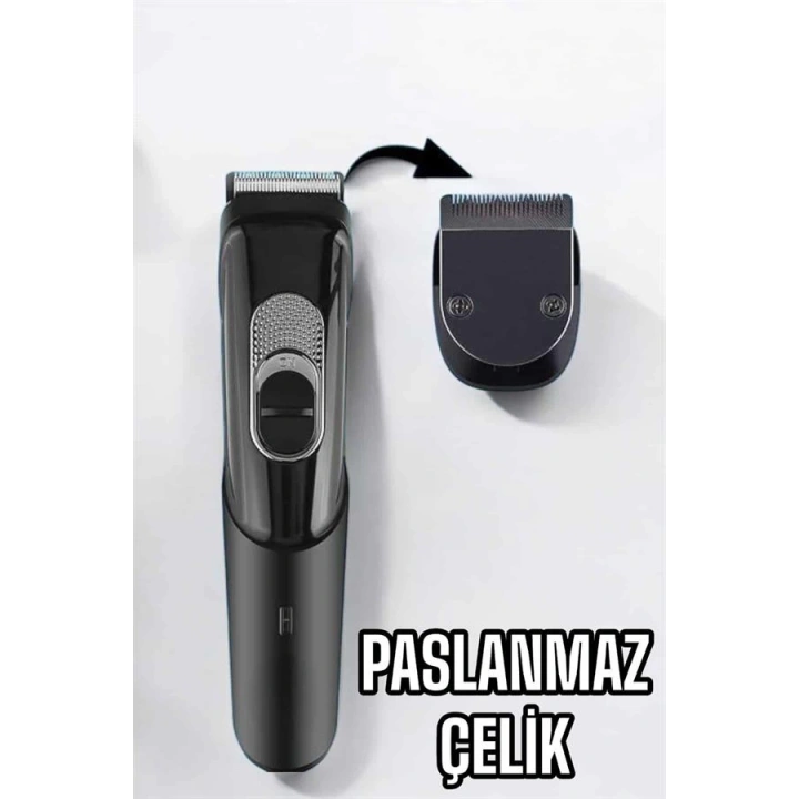 BFS Saç Sakal Vücut Şarjlı Kablosuz Tıraş Makinesi Profesyonel Paslanmaz Çelik