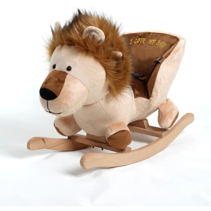 BFS  Safeline Bebe Peluş Ahşap Sallanır Oyuncak Aslan