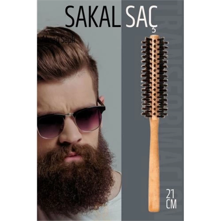 BFS  Sakal Fırçası Saç Fırçası ve Fön Fırçası Ahşap Saplı